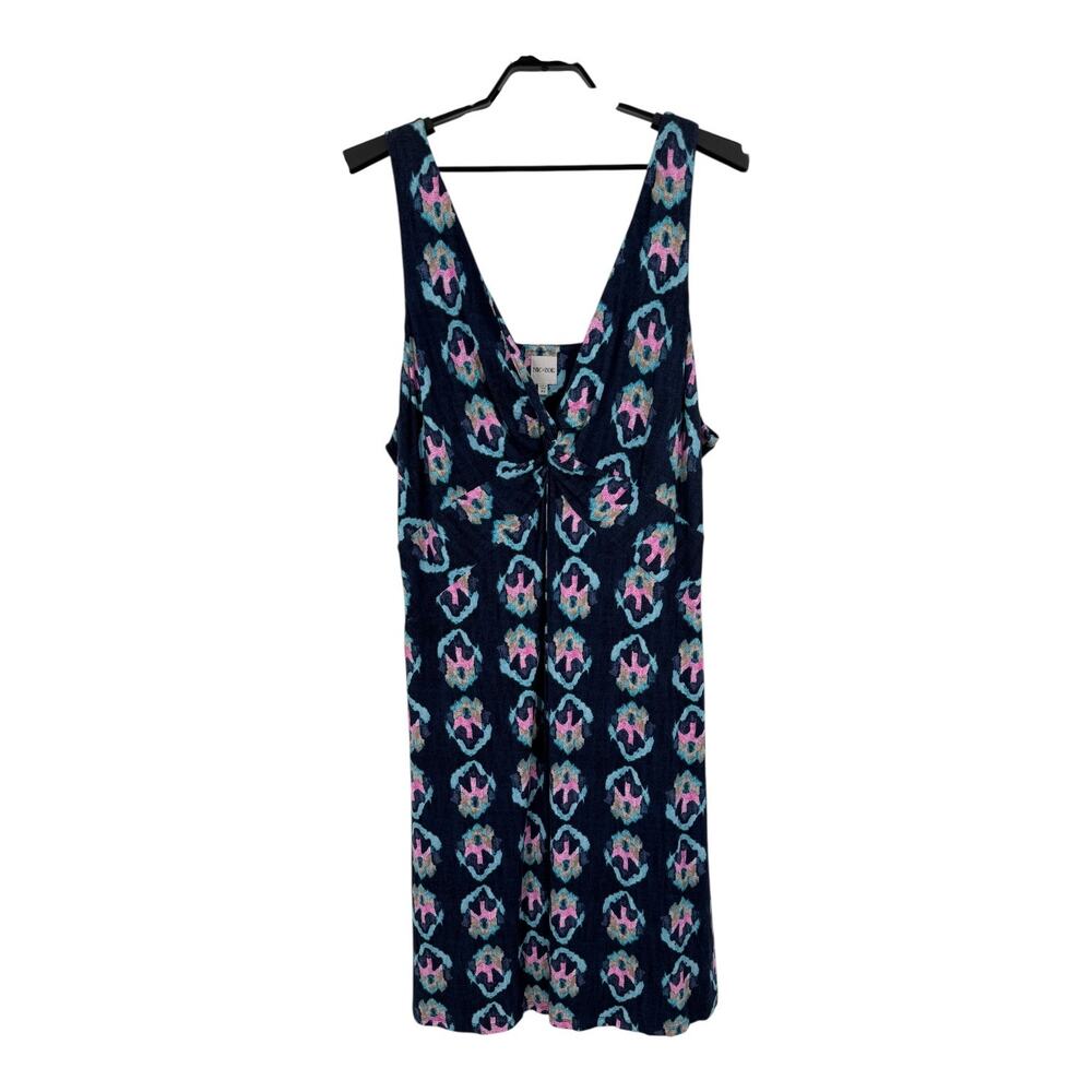 Nic + Zoe Ocean Batik geometric minidress dress size 3X - Picture 2 of 9